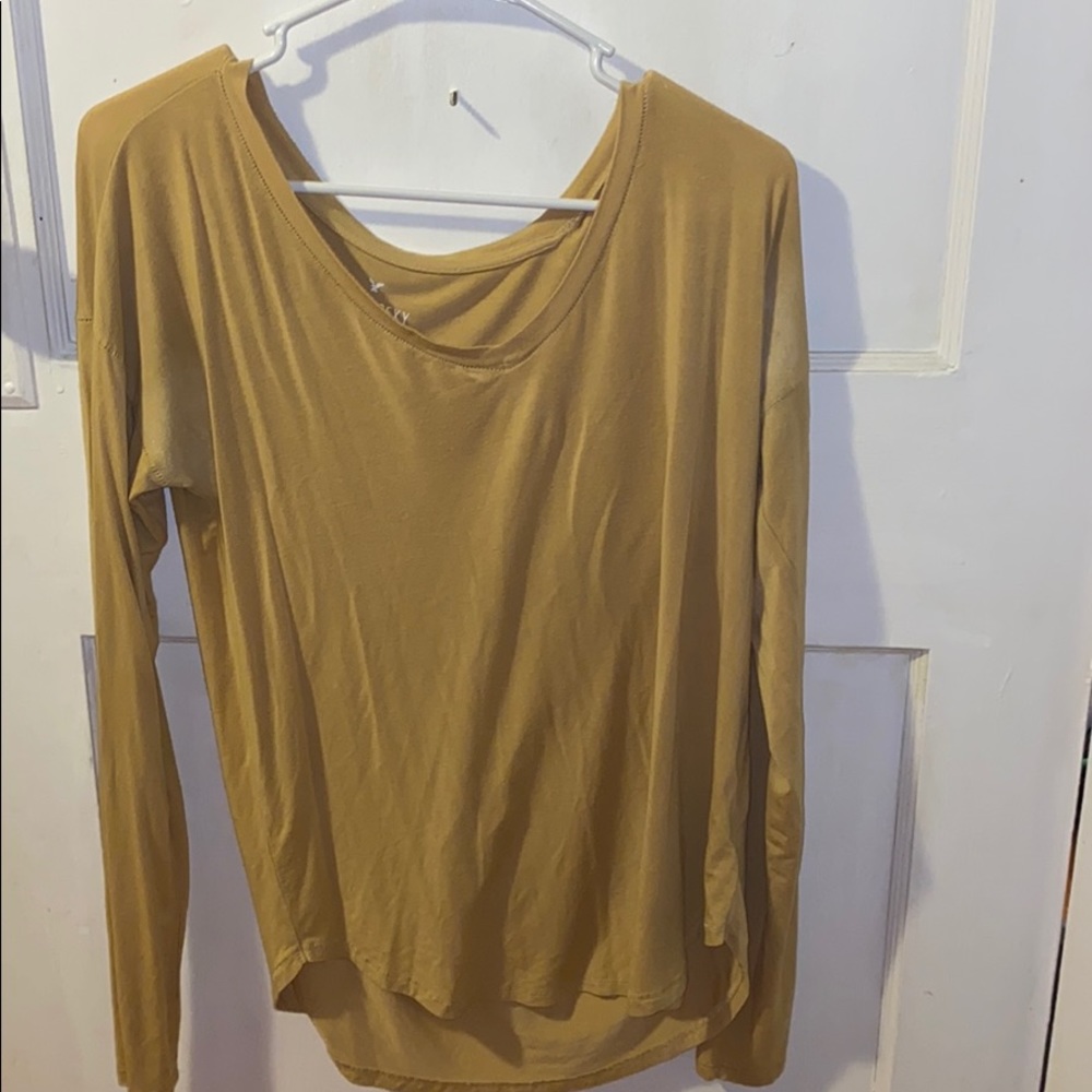 soft and sexy aeo yellow long sleeve